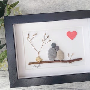 35th 35 Years Coral Wedding Anniversary Pebble art picture 35 anniversary Married Couple Husband Wife Gift  Personalised gift