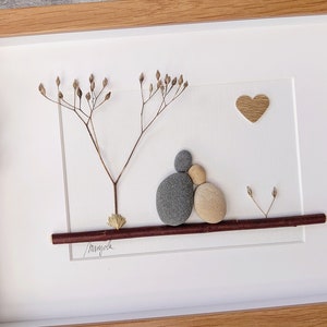 50th 50 Years Golden Wedding Anniversary Pebble art picture 50 anniversary Married Couple Husband Wife Gift Family Frame Personalised gift image 8