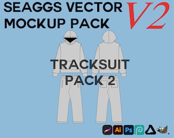 Streetwear Tracksuit Clothing Vector Mockup Pack Bundle Ropa Marca Herramienta de diseño de moda para Adobe Illustrator Adobe Photoshop Procreate