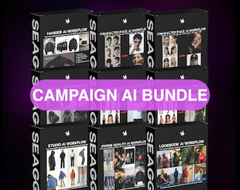 Clothing Campaign Photography AI Workflow Bundle | Apparel Product Photo Templates