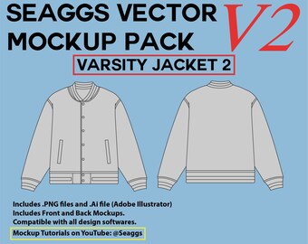 Varsity Jacket Vector Mockup: Clothing Brand Design Tool