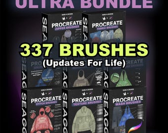 337 pinceles de ropa para Procreate, paquete de maquetas de ropa urbana, paquete técnico de marca de ropa, diseño de moda, Adobe Illustrator, Adobe Photoshop, Canva, AI, PNG.