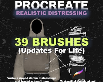 39 Procreate Distress Brush Streetwear Clothing Mockup Pack Clothing Brand Techpack Fashion Design Adobe Illustrator Adobe Photoshop Canva