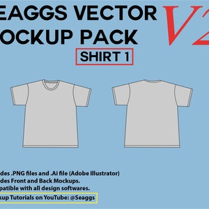 Oversized Streetwear T-Shirt Clothing Vector Mockup Clothing Brand Fashion Design Tool for Adobe Illustrator Adobe Photoshop Procreate