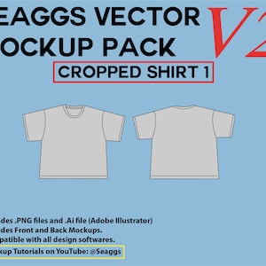 Oversized Streetwear T-shirt Clothing Vector Mockup Clothing Brand Fashion Design Tool for Adobe Illustrator Adobe Photoshop Procreate