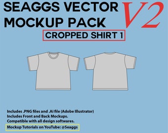 Oversized Streetwear T-shirt Clothing Vector Mockup Clothing Brand Fashion Design Tool for Adobe Illustrator Adobe Photoshop Procreate