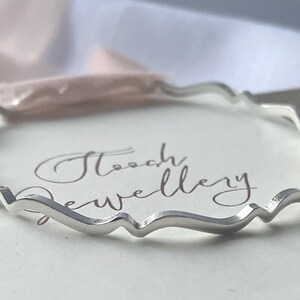 Sterling Silver Scallop, Wavy Bangle