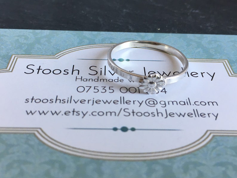 Dainty Silver Flower Ring