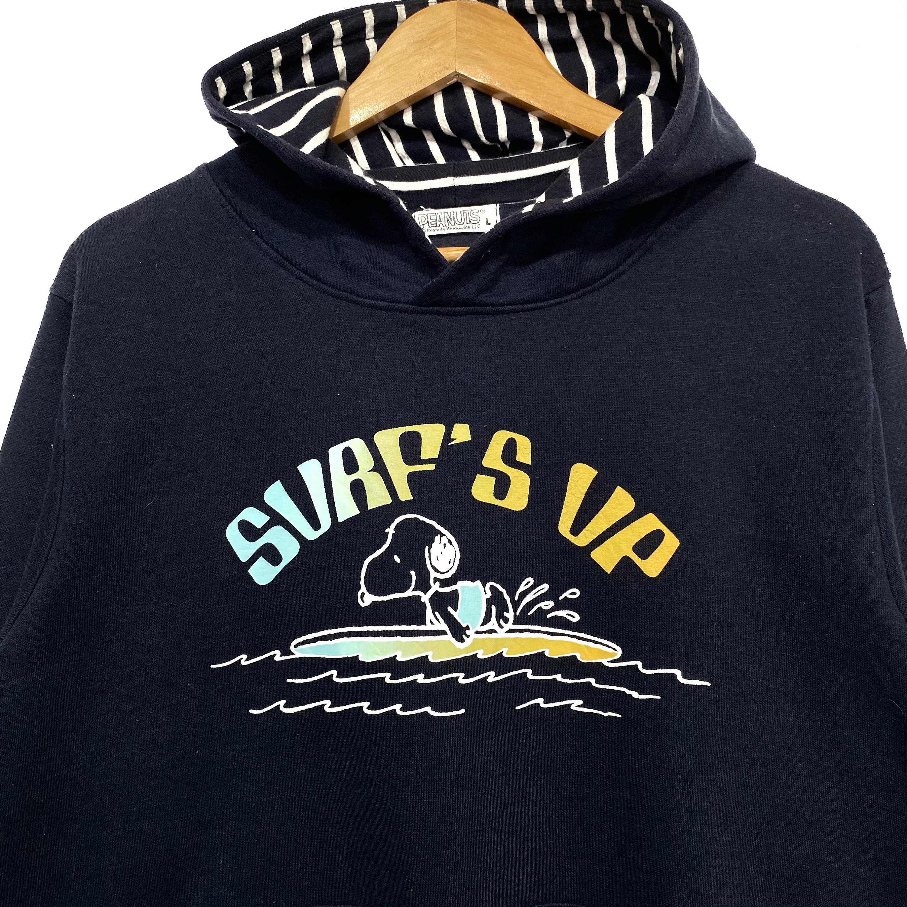 SNOOPY'S SURF SHOP Vintage PEANUTS スウェット Vintage Snoopy Peanut Surfboard Schulz Sweatshirt Hoodie