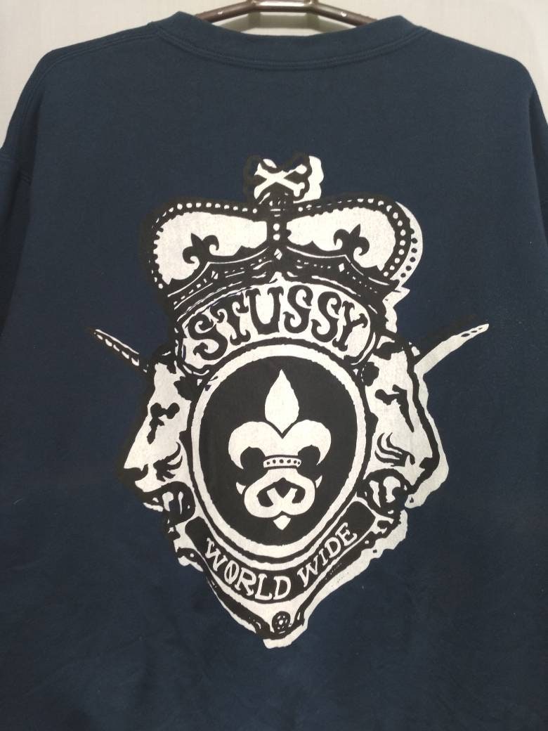 Vintage 80s 90s Stussy Archive Mock Neck Sweatshirt Pullover