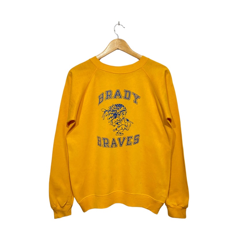 Vintage Hanes 50/50 Brady shops Braves 90s Sweatshirt Pullover Jumper