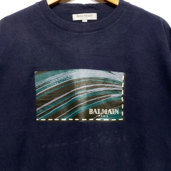 Vintage Balmain Faded sweatshirt pullover jumper - image 2