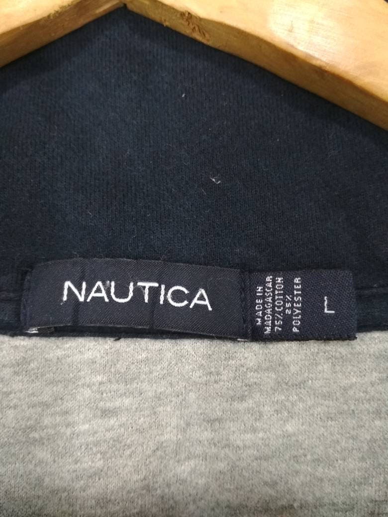 Nautica Half Zip Sweatshirt Blue Black - Etsy