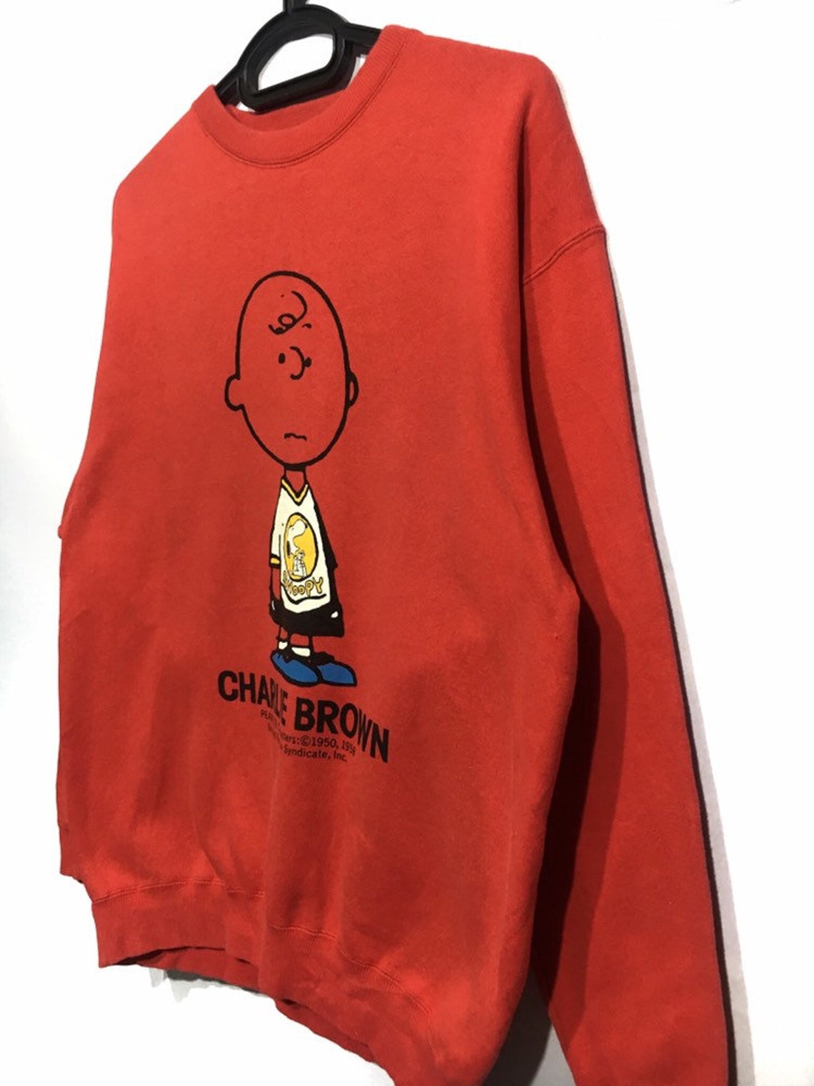 Vintage Charlie Brown Snoopy Peanut Sweatshirt Big Logo Cartoon Characters Etsy