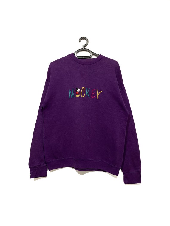 Vintage 80s Mickey Mouse embroidery logo sweatshir