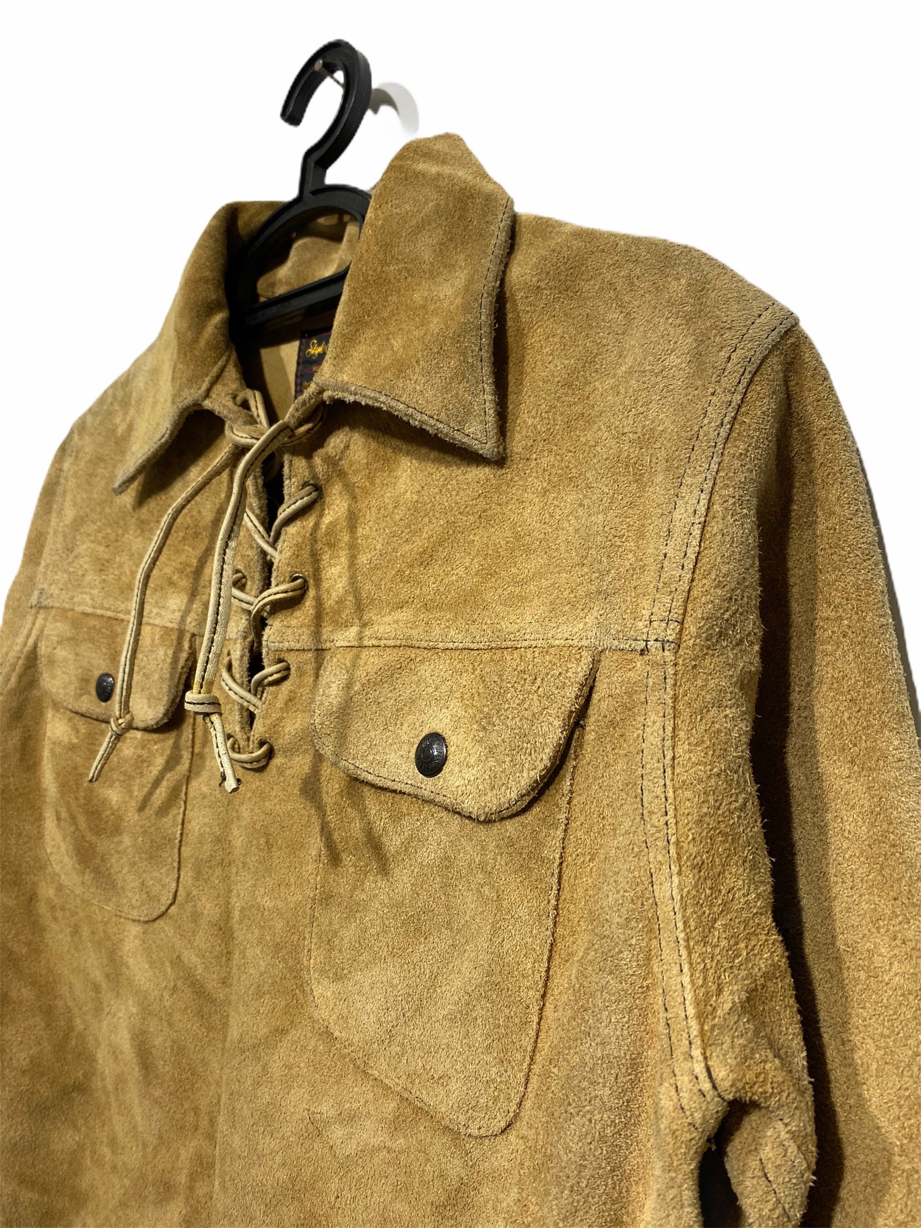 Vintage Sugar Cane X Style Eyes & Co Full Leather Pullover Jacket