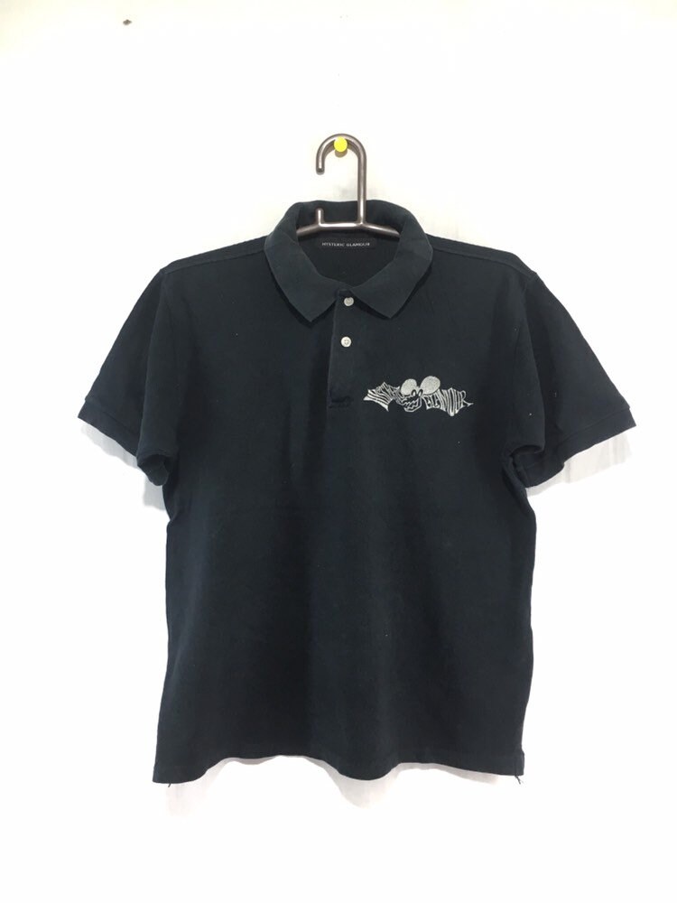 トップス hysteric glamor design polo shirts swag Vintage Hysteric Glamour Printed Hysteric Mini Back Print