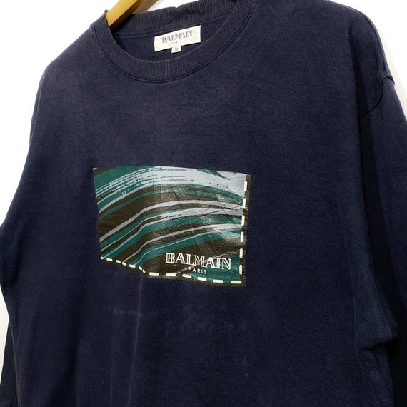 Vintage Balmain Faded sweatshirt pullover jumper - image 3