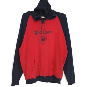 Vintage university of West coast hoodie sweatshirt big logo