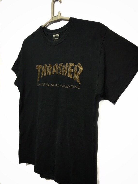 Vintage Thrasher Skateboard Magazine Leopard Logo T-shirt - Etsy