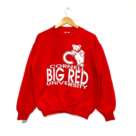 Vintage 80s Cornell Big Red University Distress Sw