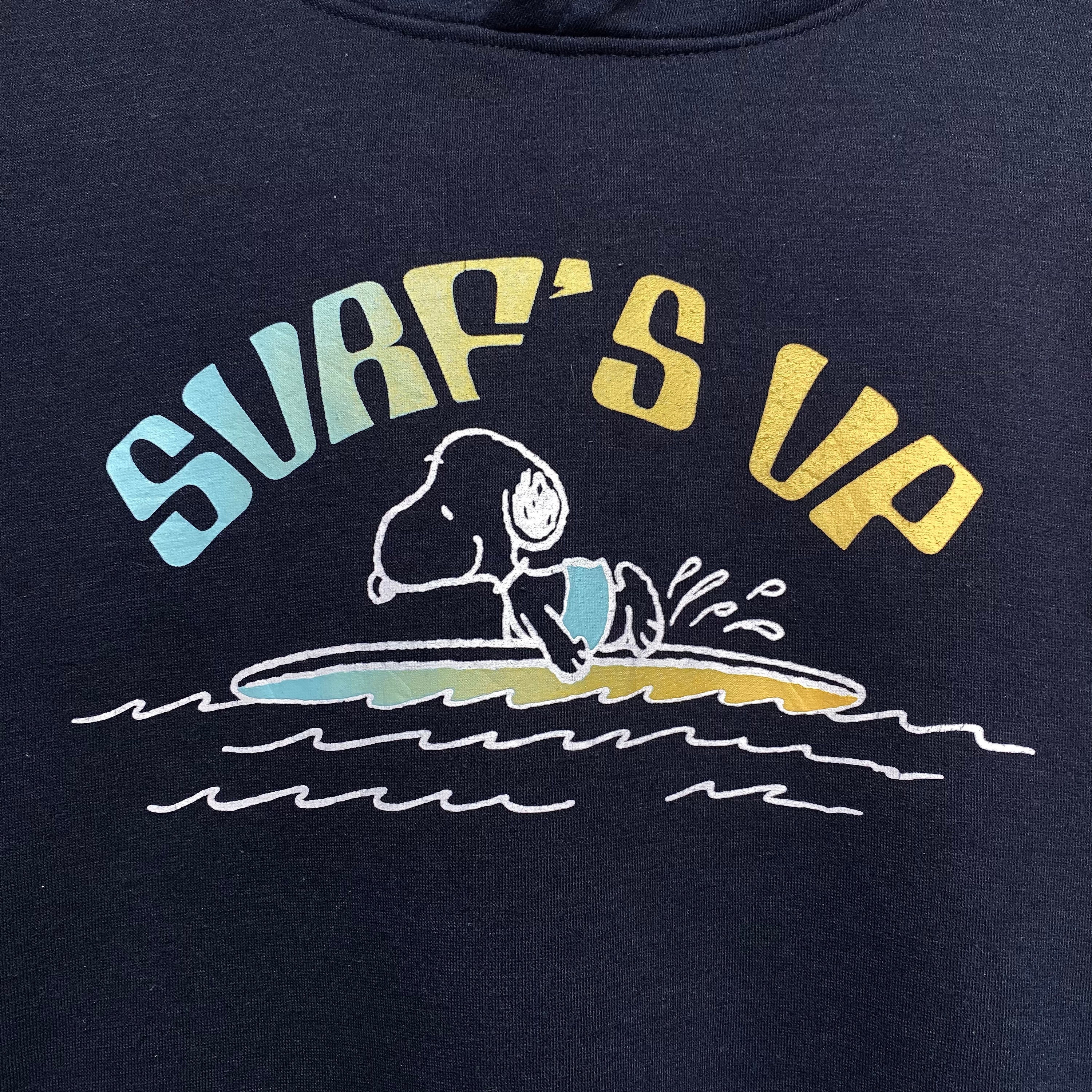 SNOOPY'S SURF SHOP Vintage PEANUTS スウェット Vintage Snoopy Peanut Surfboard Schulz Sweatshirt Hoodie