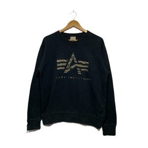 Vintage Avirex camo military logo sweatshirt pullover