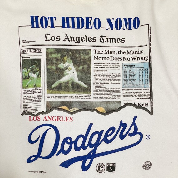 ロサンゼルス・ドジャース ヒデオ・ノモ 
トレーナー　裏起毛　USA製 90's VINTAGE MAED IN USA 1995【HIDEO NOMO 16】MLB「Los