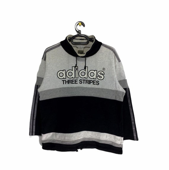 Vintage Adidas Colour Block Sweatshirt - Etsy
