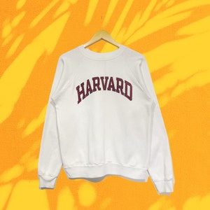 Vintage Champion 80s University of Harvard Sweatshirt Pullover Jumper