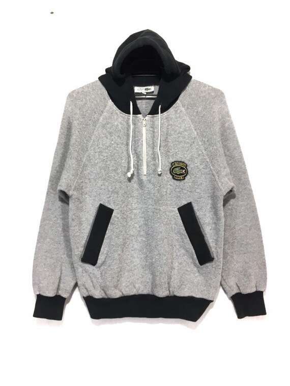 grey lacoste hoodie