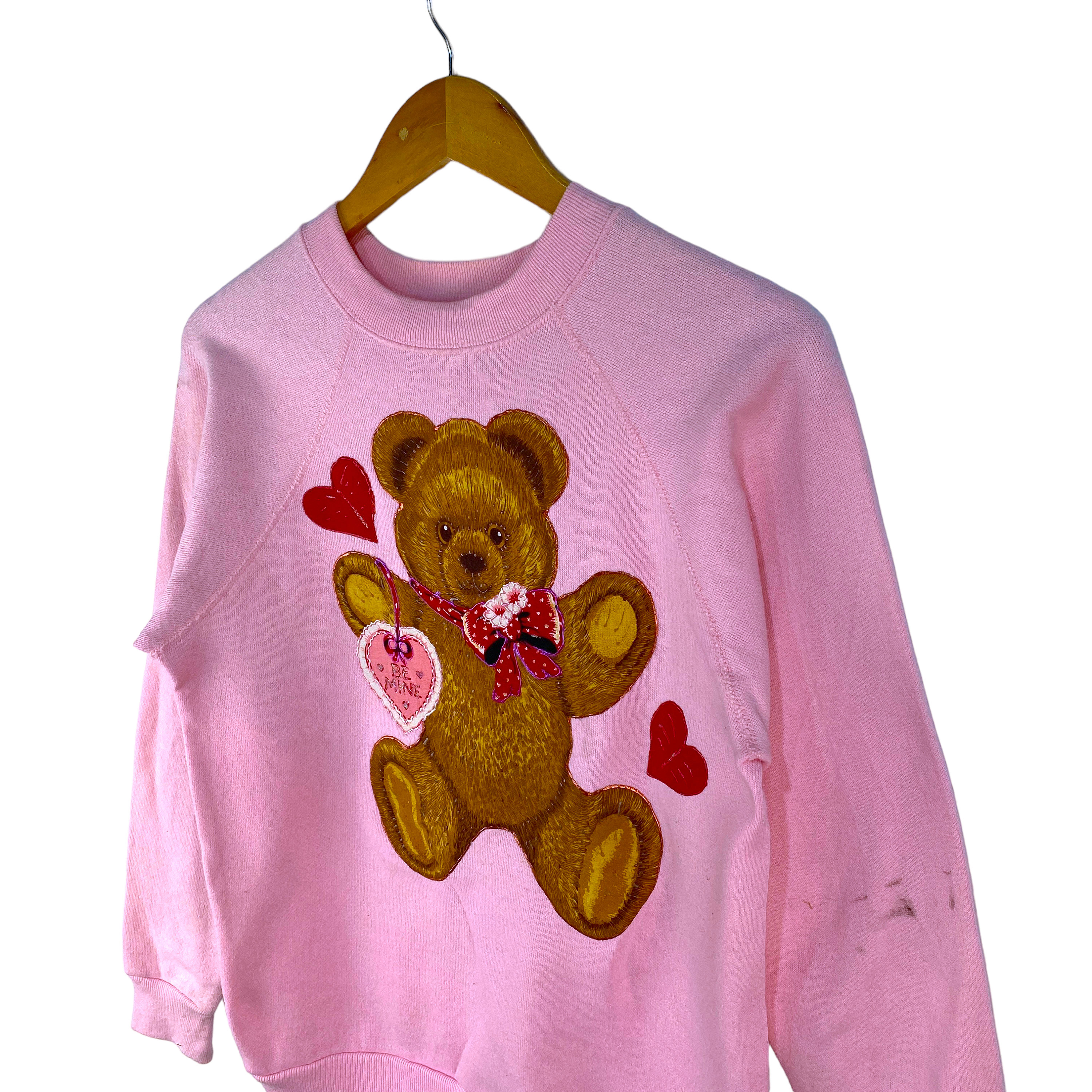 Vintage Teddy Bear Women Pink Colour Sweatshirt Jumper - Etsy
