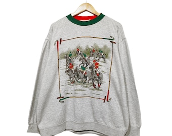 Vintage Gucci Italy Polo Games grafisch ontwerp sweatshirt pullover streetwear