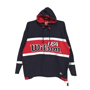 Vintage Wilson Jaspo embroidery big logo hoodie sweatshirt