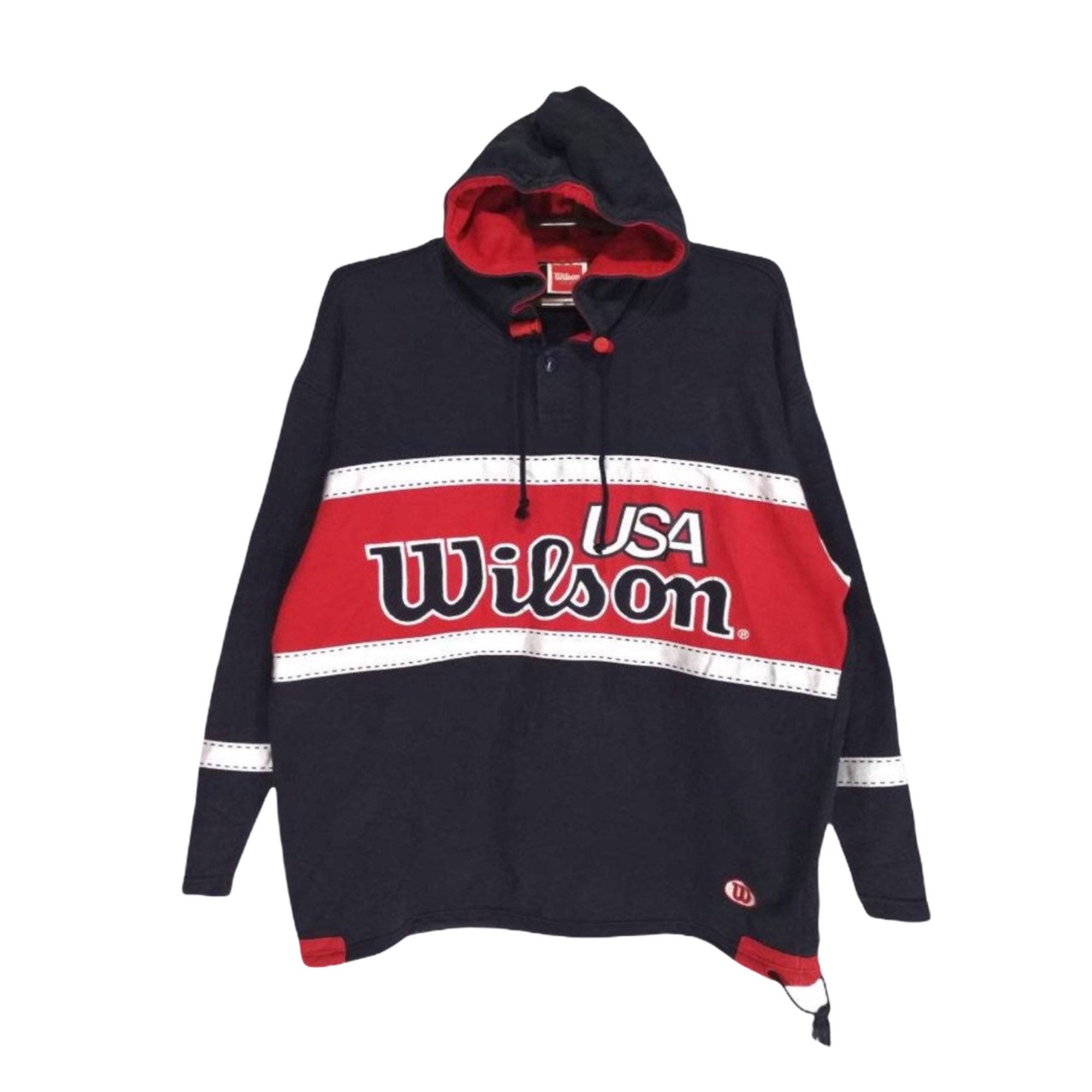 Vintage Wilson Jaspo Embroidery Big Logo Hoodie Sweatshirt Etsy