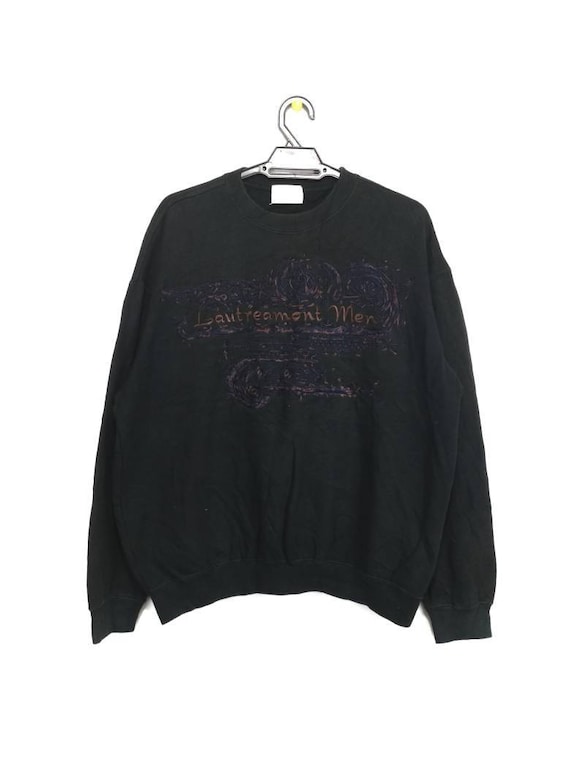 Vintage Lautreamont Men Embroidery Big Logo Sweatshirt Sweater 