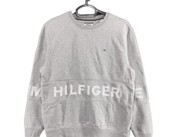 Vintage Tommy Hilfiger Denim Sweatshirt Big Logo Spellout