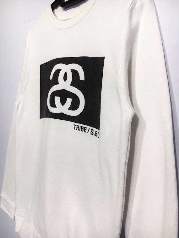 きなこもちold stussy sweat size S 80 Logo Vintage Stussy Big Logo Sweatshirt - Etsy
