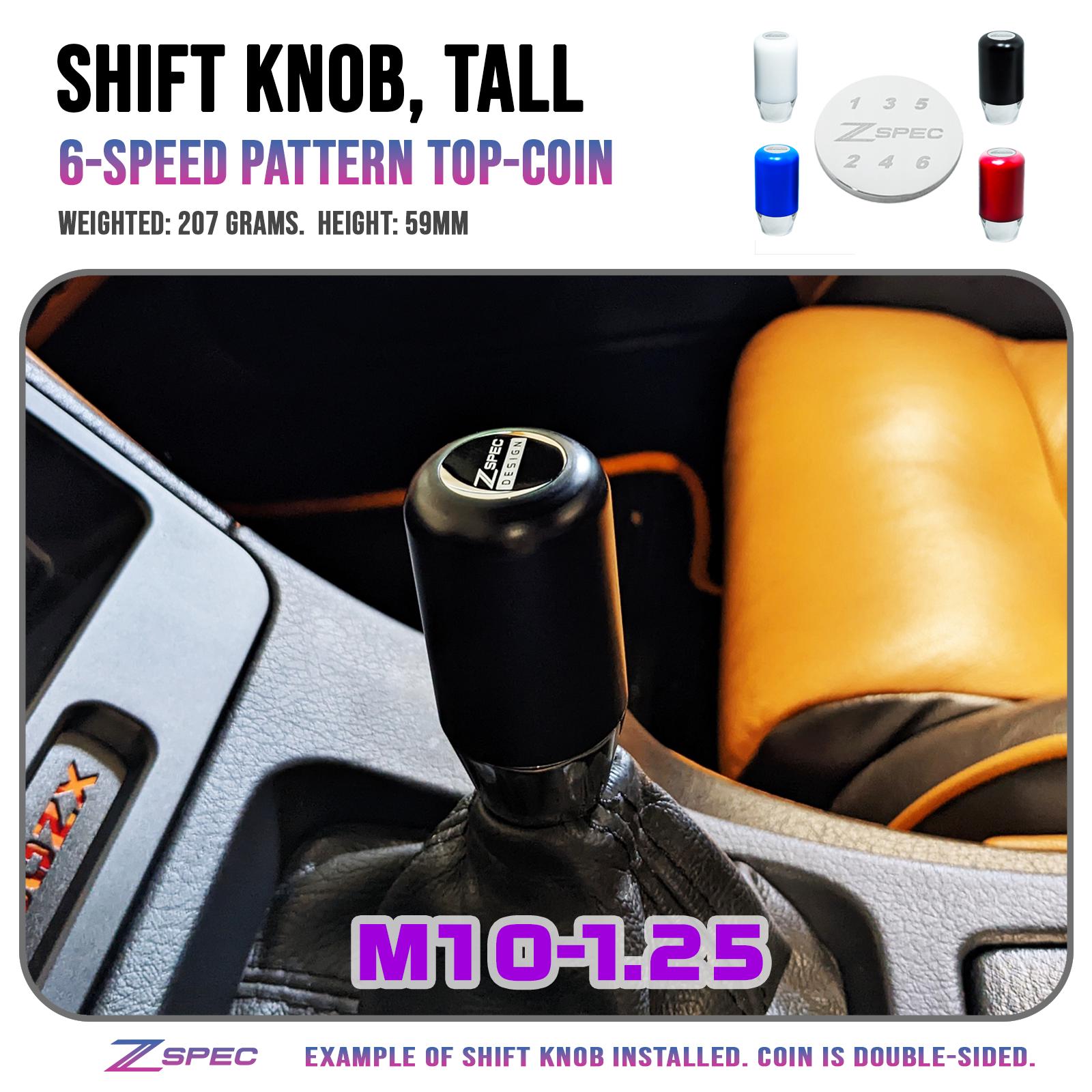ZSPEC Shift Knob, M10-1.25, Delrin & Stainless, 6-speed, Fits 350z
