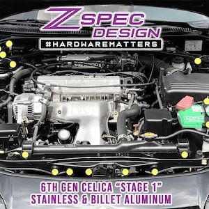 ZSPEC &quot;Stage 1&quot; Dress Up Bolts® Fastener Kit for &#39;94-99 Toyota Celica, Stainless & Billet