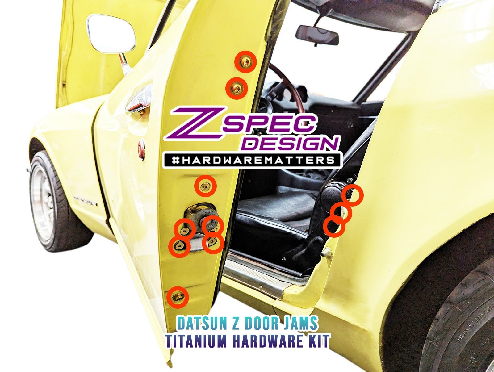 ZSPEC Dress Up Bolts® Fastener Kit, Door Jams Area for Nissan