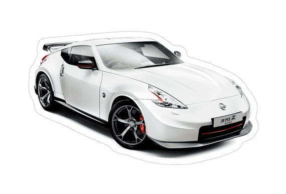 Buy Nissan 370z Z34 V1 White NISMO Sports Car Vinyl Decal
