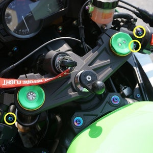 ZSPEC Titanium Fasteners for the Kawasaki Ninja 636 ZX6R Brake-Lever Brackets