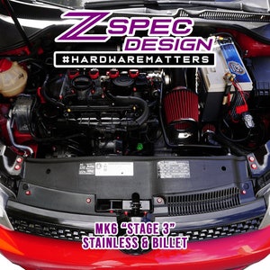 ZSPEC &quot;Stage 3&quot; Dress Up Bolts® Fastener Kit for &#39;10-14 VW MK6 Golf GTI/Jetta 2.0L, Stainless & Billet
