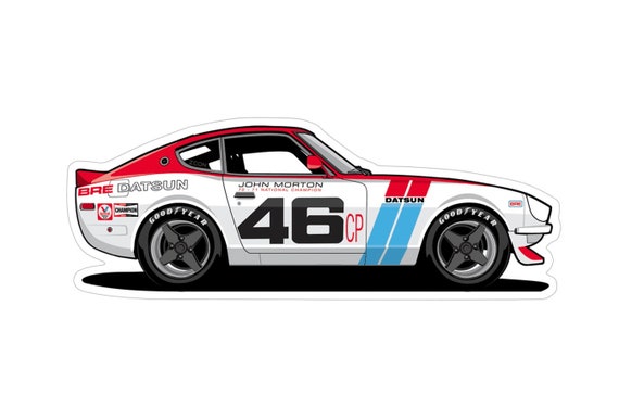Datsun Sports Car Vinyl Decal Sticker 46 Race Car Style