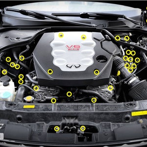 ZSPEC &quot;Stage 3&quot; Dress Up Bolts® Fastener Kit for &#39;03-08 Infiniti G35 w/ Plenum Spacer, Stainless & Billet