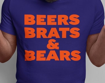 Chicago Tailgate Shirt| Caleb Williams Shirt| Odunze Shirt| Kmet Shirt| Beers Brats Bears Shirt