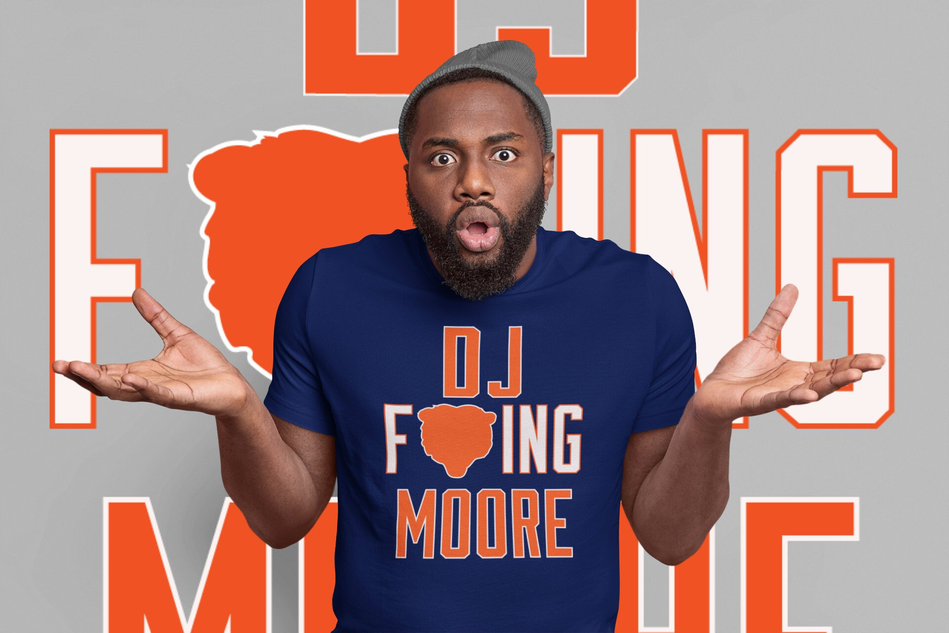 DJ Moore shirt, Chicago Football Shirt, Caleb Williams, Cute Bear Shirt, Tailgate Shirt, Chicago Fan Shirt. Chicago Gift