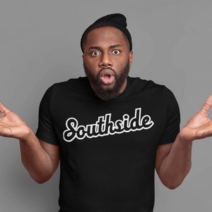 THE SOUTHSIDE Shirt| White Sox Jersey Tee| Unisex White Sox Shirt| Black White Sox Shirt