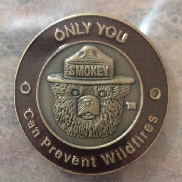 Smokey Bear Walking Stick Medallion